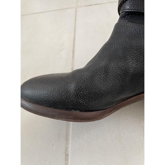 P. Monjo Ankle Boots Strappy Pull On Leather FLAWS - Picture 8 of 12